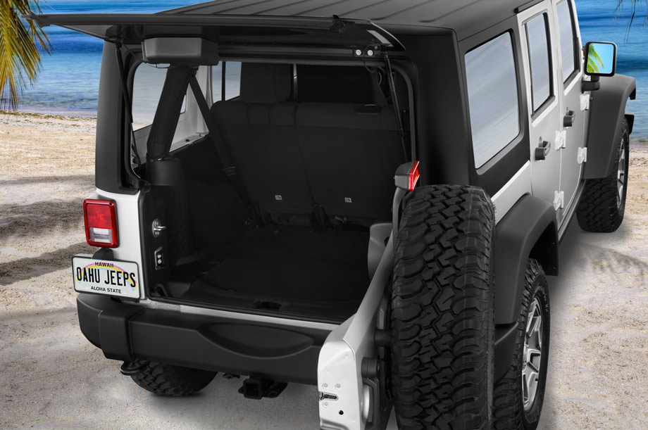 Trunk of a Jeep Wrangler Unlimited - 4 Door
