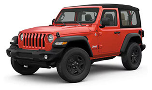Red orange Jeep Wrangler